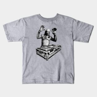 Creature from the black lagoon Gill-man DJ Kids T-Shirt